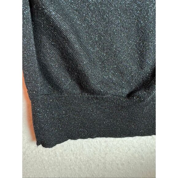 AllSaints Lurex Drape Mini Dress Blue/Teal Sparkle - Picture 3 of 10